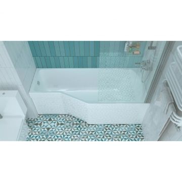 Ванна акриловая асимметричная 1MarKa (1Марка) Convey R 1500х750 белый (01кон1575п)