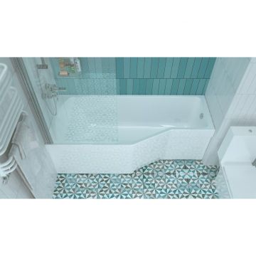 Ванна акриловая асимметричная 1MarKa Convey L 1700х750 белый (01кон1775л)