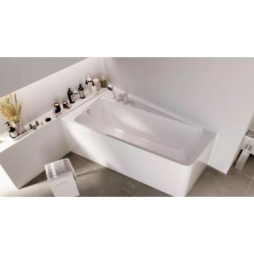 Ванна акриловая асимметричная 1MarKa Direct L 1700х1000 белый (01дир1710л)