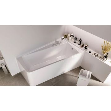 Ванна акриловая асимметричная 1MarKa (1Марка) Direct R 1700х1000 белый (01дир1710п)