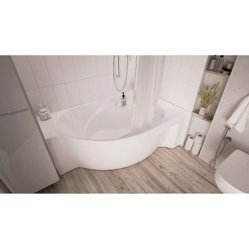 Ванна акриловая асимметричная 1MarKa Ergonomika R 1750х1100 белый (01эрг17511п)