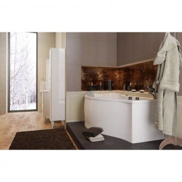 Ванна акриловая асимметричная 1MarKa (1Марка) Gracia L 1500х900 белый (01гр1590л)