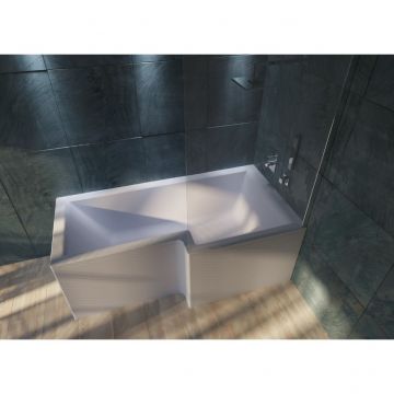 Ванна акриловая асимметричная 1MarKa (1Марка) Linea R 1650х850 белый (01лин16585п)