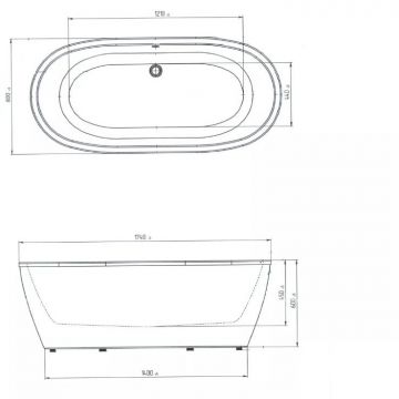 Ванна отдельностоящая акриловая круглая Aima (Аима) Tondo 1740х800 белый (01тон17480)