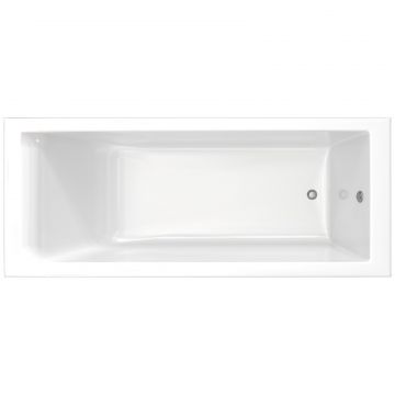 Ванна из искусственного камня Створки Ольборг 150x70 см, пристенная, белая, на ножках, Stworki