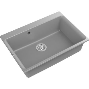 Мойка кухонная прямоугольная Rivelato (Ривелато) Axel 70 (Х-70 серый металлик)
