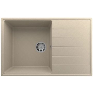 Мойка кухонная Ulgran (Улгран) из кварцевого композита прямоугольная Quartz Prima, цвет: десерт, база: 75.5х47.5 см, арт. Prima 780-03