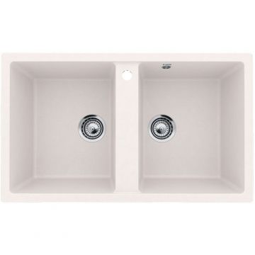 Мойка кухонная Ulgran (Улгран) из искусственного мрамора прямоугольная U-708, цвет: ультра-белый, база: 83.5х58.5 см, арт. U-708-341