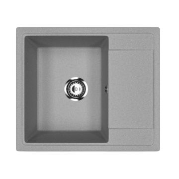 Кухонная мойка из искусственного камня Uperwood (Упервуд) ECON UPD-201, 003, прямоугольная, серая матовая 4910201237