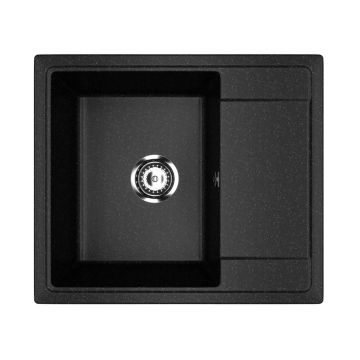 Кухонная мойка из искусственного камня Uperwood (Упервуд) ECON UPD-201, 004, прямоугольная, черная матовая 4910201238