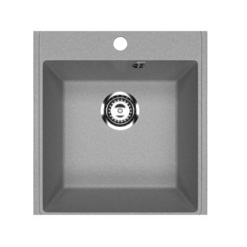 Кухонная мойка из искусственного камня Uperwood (Упервуд) ECON UPD-404, 003, прямоугольная, серая матовая 4910201225