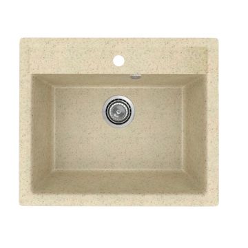 Кухонная мойка из искусственного камня Uperwood (Упервуд) ECON UPD-104, 002, прямоугольная, бежевая матовая 4010202101