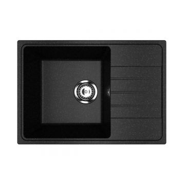 Кухонная мойка из искусственного камня Uperwood (Упервуд) ECON UPD-506, 004, прямоугольная, черная матовая 4910201242