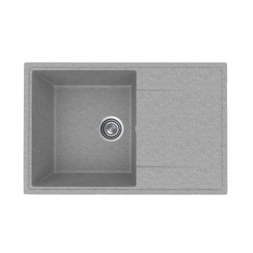 Кухонная мойка из искусственного камня Uperwood (Упервуд) ECON UPD-507, 003, прямоугольная, серая матовая 4010202110