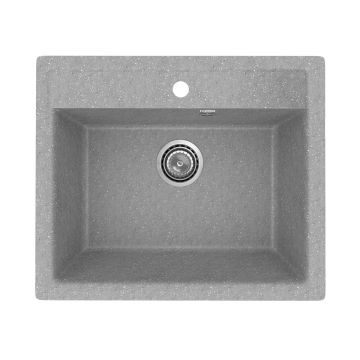 Кухонная мойка из искусственного камня Uperwood (Упервуд) ECON UPD-104, 003, прямоугольная, серая матовая 4010202102