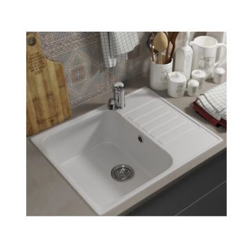 Кухонная мойка из искусственного камня Uperwood (Упервуд) UPD-202, прямоугольная, цвет туман 391020212