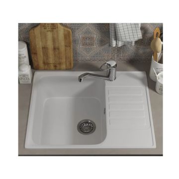 Кухонная мойка из искусственного камня Uperwood (Упервуд) UPD-202, прямоугольная, цвет туман 391020212