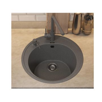 Кухонная мойка кварцевая Uperwood (Упервуд) Quartz UPD-01, 03, круглая, серая 3910202102