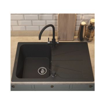 Кухонная мойка кварцевая Uperwood (Упервуд) Quartz UPD-04, 04, прямоугольная, черная 3910202115