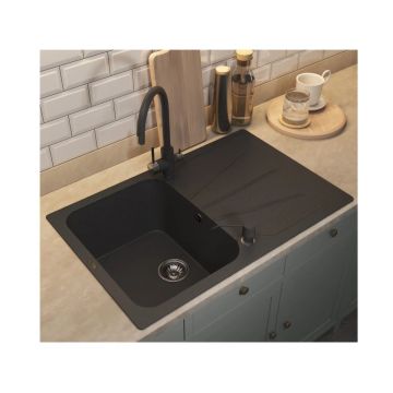 Кухонная мойка кварцевая Uperwood (Упервуд) Quartz UPD-04, 04, прямоугольная, черная 3910202115