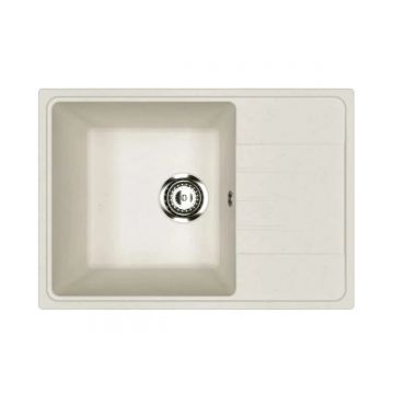 Кухонная мойка из искусственного камня Uperwood (Упервуд) Econ UPD-506, 001, прямоугольная, белая матовая, 4910201239