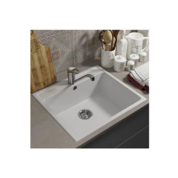 Кухонная мойка из искусственного камня Uperwood (Упервуд) UPD-104, прямоугольная, цвет туман, 391020208