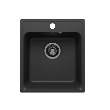 Кухонная мойка из искусственного камня Uperwood (Упервуд) UPD-406, прямоугольная, цвет уголь, 391020200