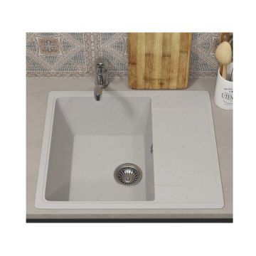 Кухонная мойка из искусственного камня Uperwood (Упервуд) ECON UPD-201, 001, прямоугольная, белая матовая 4910201235