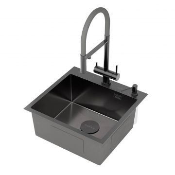 Кухонная мойка RoxenBath (РоксенБаз) Simple 50 PVD, графит, 560220-50B-V