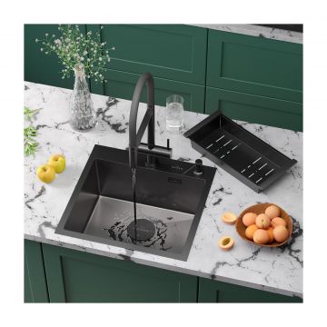 Кухонная мойка RoxenBath (РоксенБаз) Simple 50 PVD, графит, 560220-50B-V