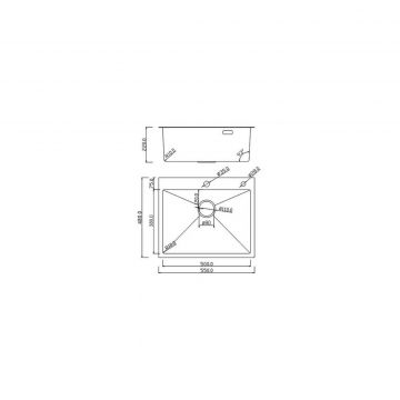 Кухонная мойка RoxenBath (РоксенБаз) Simple 55, сатин, 560220-55