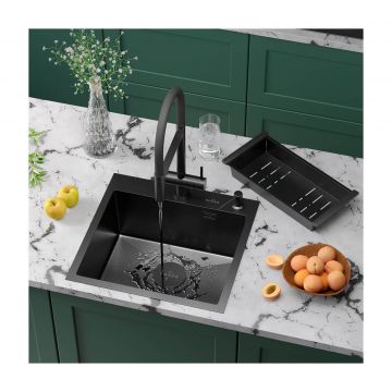 Кухонная мойка RoxenBath (РоксенБаз) Simple 60 PVD, графит, 560220-60B-GR