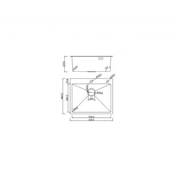 Кухонная мойка RoxenBath (РоксенБаз) Simple 60, сатин, 560220-60-V