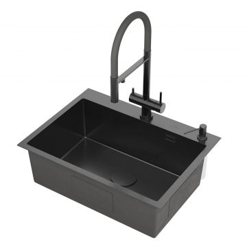 Кухонная мойка RoxenBath (РоксенБаз) Simple 65 PVD, графит, 560220-65B