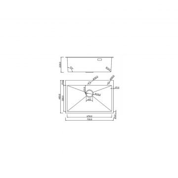 Кухонная мойка RoxenBath (РоксенБаз) Simple 70, сатин, 560220-70