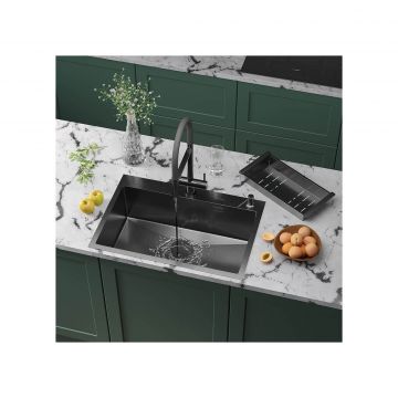 Кухонная мойка RoxenBath (РоксенБаз) Simple 70 PVD, графит, 560220-70B