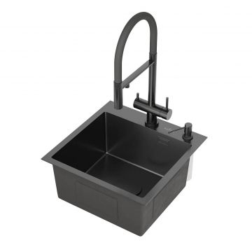 Кухонная мойка RoxenBath (РоксенБаз) Simple 45 PVD, графит, 560220-45B