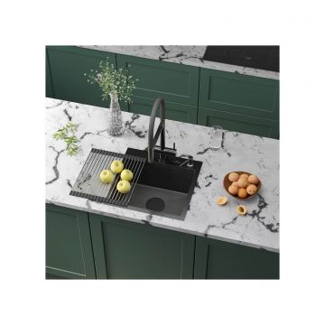 Кухонная мойка RoxenBath (РоксенБаз) Snake 45 PVD, графит, 560220-45-BS