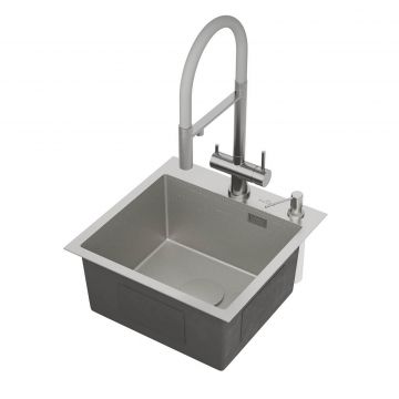 Кухонная мойка RoxenBath (РоксенБаз) Snake 45, сатин, 560220-45-S