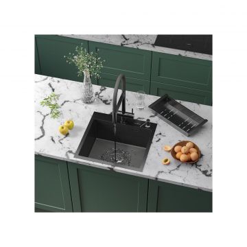 Кухонная мойка RoxenBath (РоксенБаз) Snake 50 PVD, графит, 560220-50-BS