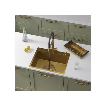 Кухонная мойка RoxenBath (РоксенБаз) Snake 60, золото, 560220-60-GS