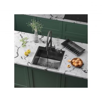 Кухонная мойка RoxenBath (РоксенБаз) Simple 50 PVD, графит, 560220-50B