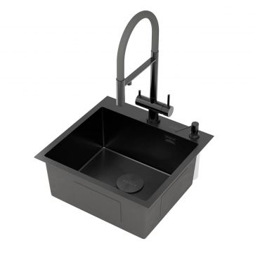 Кухонная мойка RoxenBath (РоксенБаз) Simple 50 PVD, графит, 560220-50B-GR