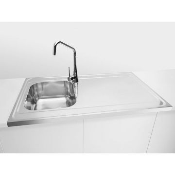 Мойка кухонная прямоугольная Alveus (Алвеус) Classic pro 70 Нержавеющая сталь SAT (1130471) с сифоном