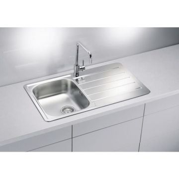Мойка кухонная прямоугольная Alveus (Алвеус) Line 20 Нержавеющая сталь NAT (1065560) с сифоном