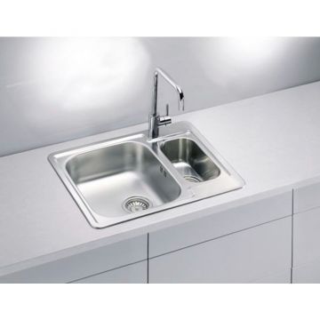 Мойка кухонная прямоугольная Alveus (Алвеус) Line 50 Нержавеющая сталь NAT (1065676) с сифоном