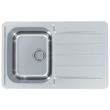Мойка кухонная прямоугольная Alveus (Алвеус) Line Max 80 Нержавеющая сталь SAT (1136608) с сифоном 1064393