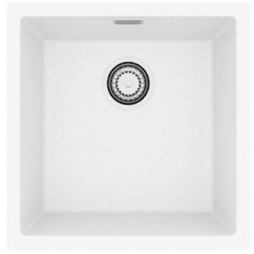 Мойка кухонная квадратная Alveus (Алвеус) Granital Omni 20 Arctic-G11 (1150044) с сифоном 1145083