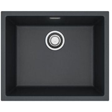 Мойка кухонная прямоугольная Alveus Granital Omni 30 Deep Black-G90 (1150055) с сифоном 1145083