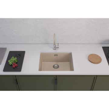 Мойка кухонная прямоугольная Alveus (Алвеус) Granital Omni 30 Terra-G22 (1150053) с сифоном 1145083